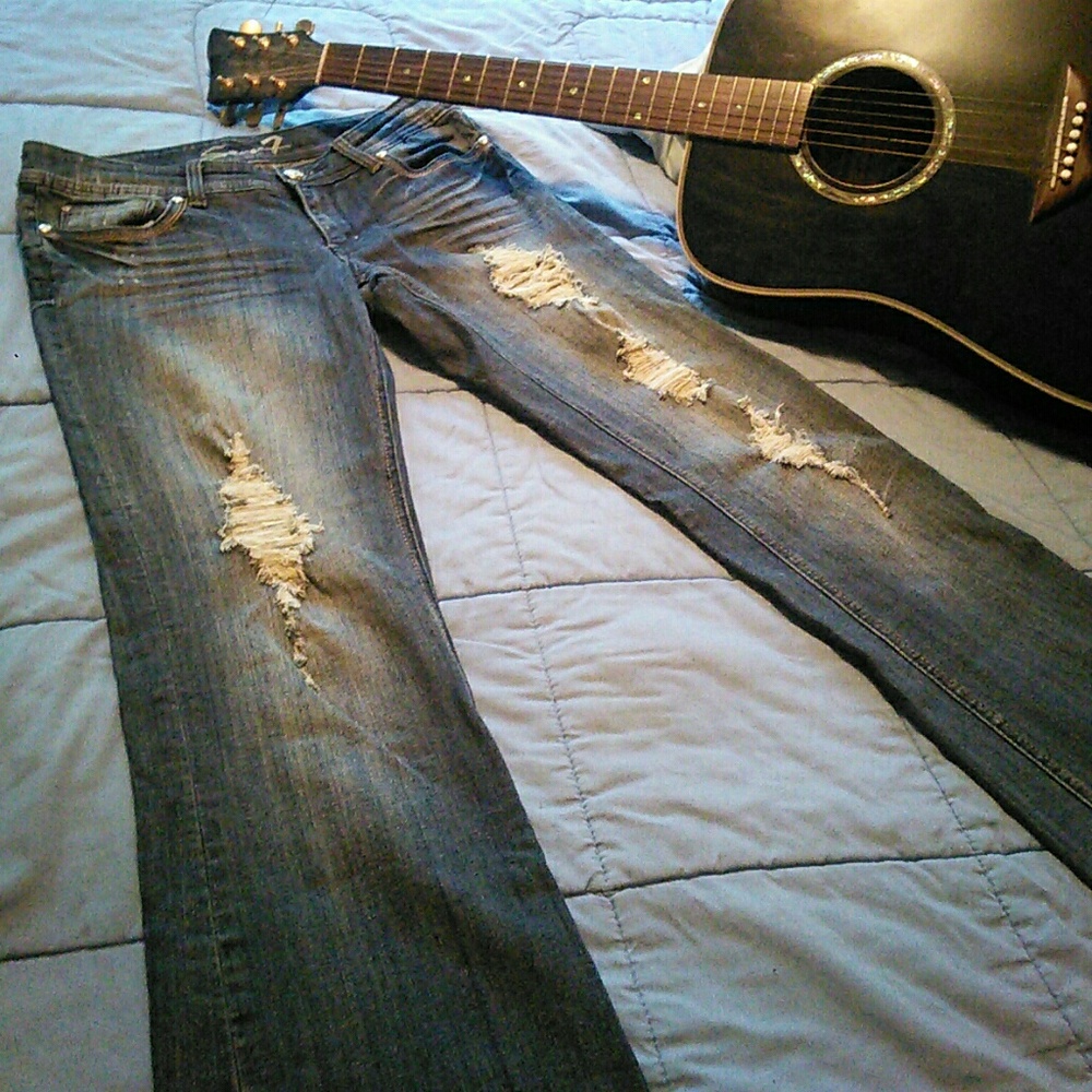 Distressed  seven jeans
